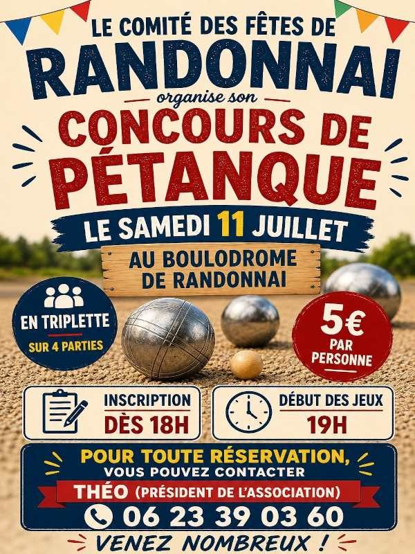 Concours de pétanque 11 juillet randonnai-compressed | ©CDF Randonnai