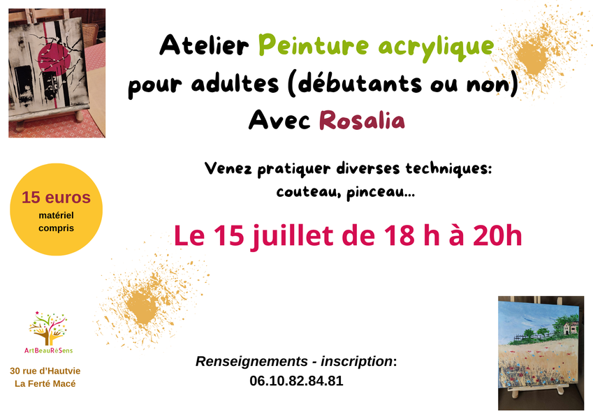 Atelier Peinture pour adultes jlt 26 - 1 | arbs