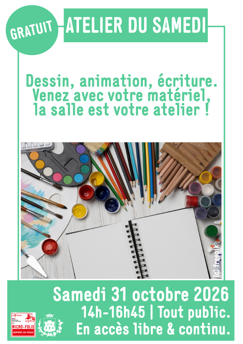 MATRICE ATELIER DU SAMEDI OCTOBRE 2026 | ©microfolie