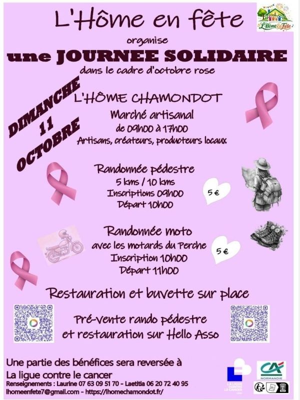 Journée solidaire octobre rose L'Hôme Chamondot-compressed | ©L'Hôme en Fête