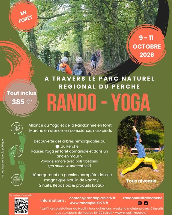 9 octobre rando yoga | moulin de radray