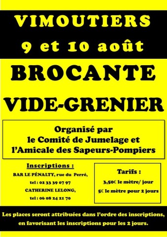 Brocante à Vimoutiers | Comité de Jumelage de Vimoutiers