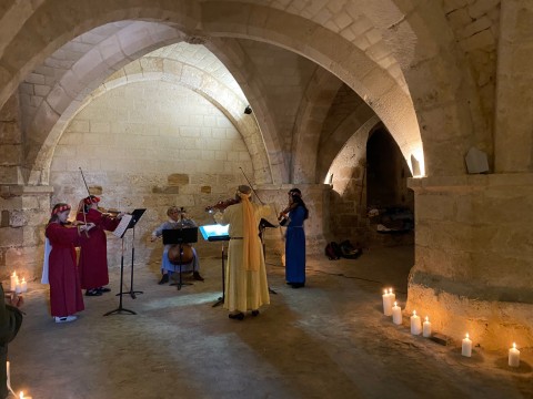 Musiciens dans la crypte St-André à Mortagne | Vincent Lebel