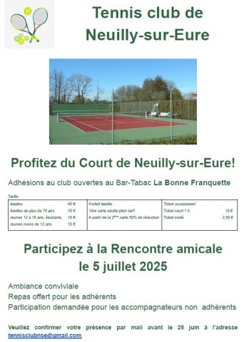 Rencontre amicale tennis Longny | ©Tennis Club de Neuilly