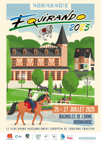 bagnoles-orne-bebagnoles-equirando-2025-affiche-officielle-rassemblement-eureopeen-tourisme-equestre | BeBagnoles