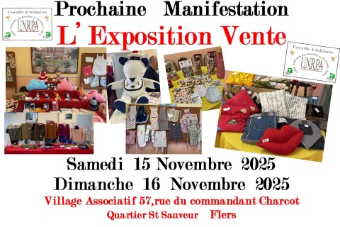 prochaine manifestation expo-vente 2025 | UNRPA