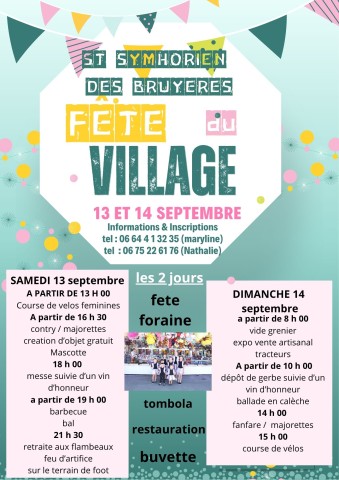 Affiche Annonce Fête du Village Moderne Illustré Coloré - 1 | fete saint symphorien