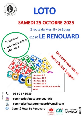 Loto au Renouard | Comité des Fêtes du Renouard