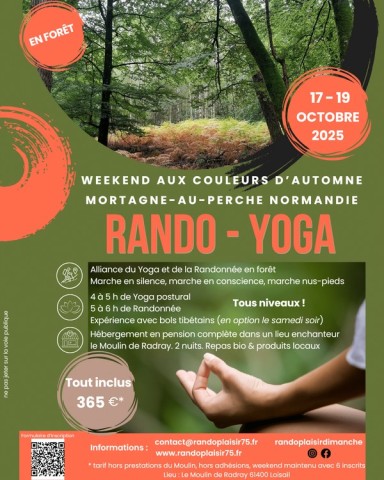 17 octobre stage yoga et rando | moulin de radray
