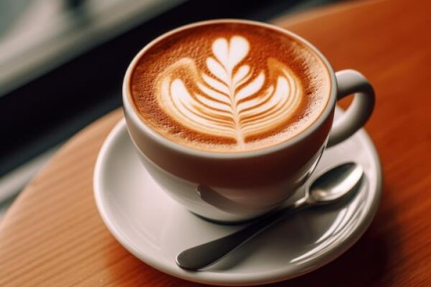 25282026-stock-de-melanger-une-tasse-cafe-latte-plus-motif-haut-vue-nourriture-lagraphie-generatif-ai-photo | café 