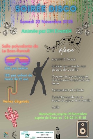Soirée Disco au Bosc Renoult | Comité des Fêtes du Bosc Renoult