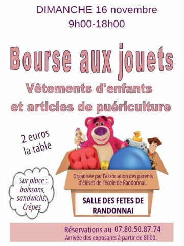 Bourse aux jouets Randonnai 16 novembre-compressed | ©APE écolde de Randonnai