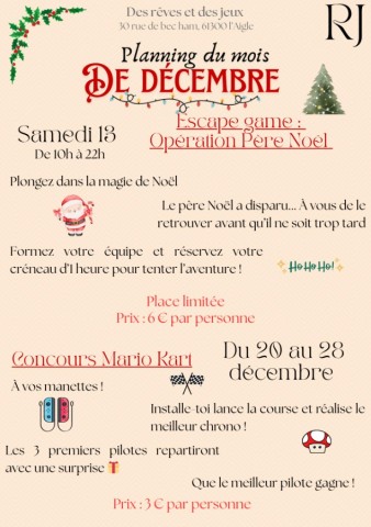 décembre  | des reves et des jeux