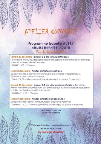 Atelier Initiation monotype | ©AtelierOxymage