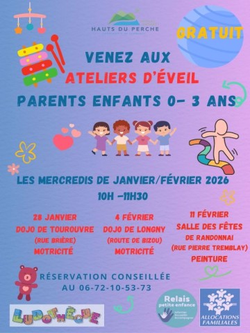Atelier d'éveil Janvierfévrier 2026-compressed | ©Le Relais Petite Enfance / Ludothèque des Hauts du Perche