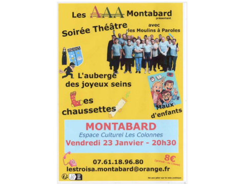 Soirée Théâtre Montabard Janvier 2026 6-8 | Tourisme 61