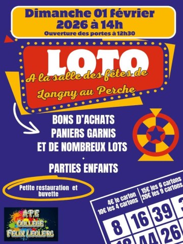 Loto APE Longny 1er février-compressed | ©APE Collège Félix Leclerc