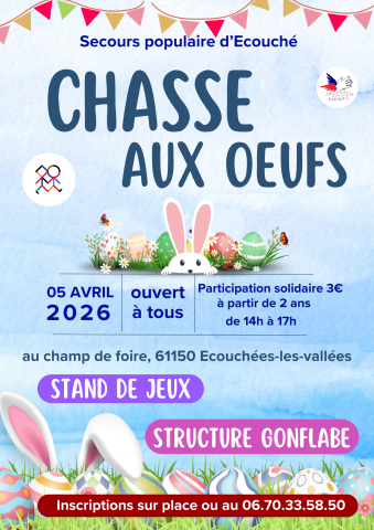 Chasse aux oeufs Ecouché | Secours Populaire Français
