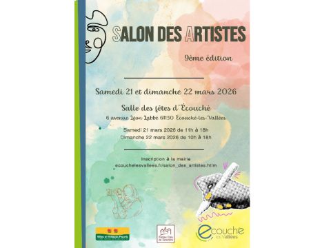 9ème salon des artistes Ecouché-les-Vallées 6-8 | Mairie d'Écouché-les-Vallées