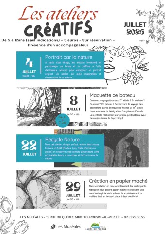 Ateliers créatifs juillet 2026 Tourouvre | ©LesMuséales
