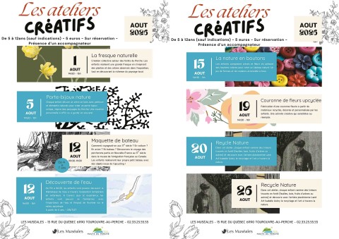 Ataliers creatifs aout 2026 | ©LesMuseales