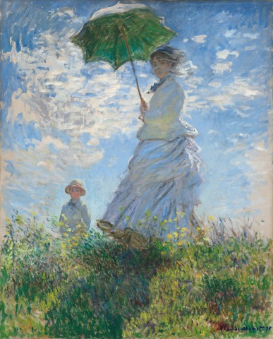 JANVIER La femme à l'ombrelle, Claude Monet 1875 @Courtesy National Gallery of Art, Washington .  | Gallery of art Wachington