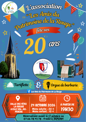 Affiche 20 ans – Les Amis du patrimoine de la Rouge - 2 | ©amisdupatrimoine