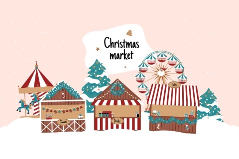 Marché de noël à Montabard | Freepik