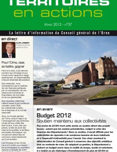 Territoires en actions n°37 - Budget 2012 : Soutien maintenu aux collectivités ©CD61