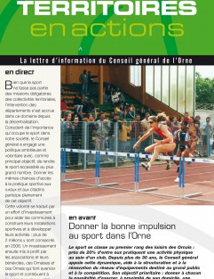 Territoires en actions n°5 - Donner la bonne impulsion au sport dans l'Orne ©CD61