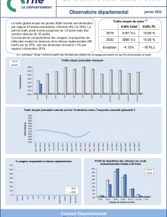 Le trafic routier dans l'Orne en janvier 2020 ©CD61