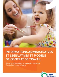 Informations administratives et législatives et modèle de contrat de travail pour l'emploi d'un assistant maternel