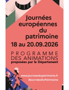 Programme des animations des Journées européennes du Patrimoine 2026 ©CD61
